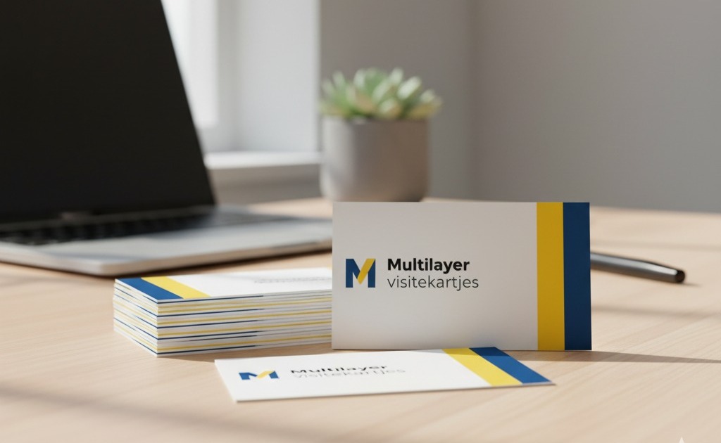 Multilayer visitekaartjes met gekleurde kern