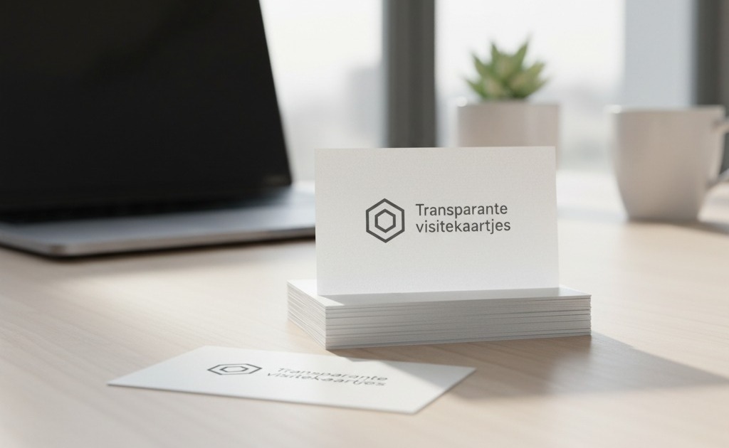 Transparante visitekaartjes (PVC/PET) met optie voor witte inkt