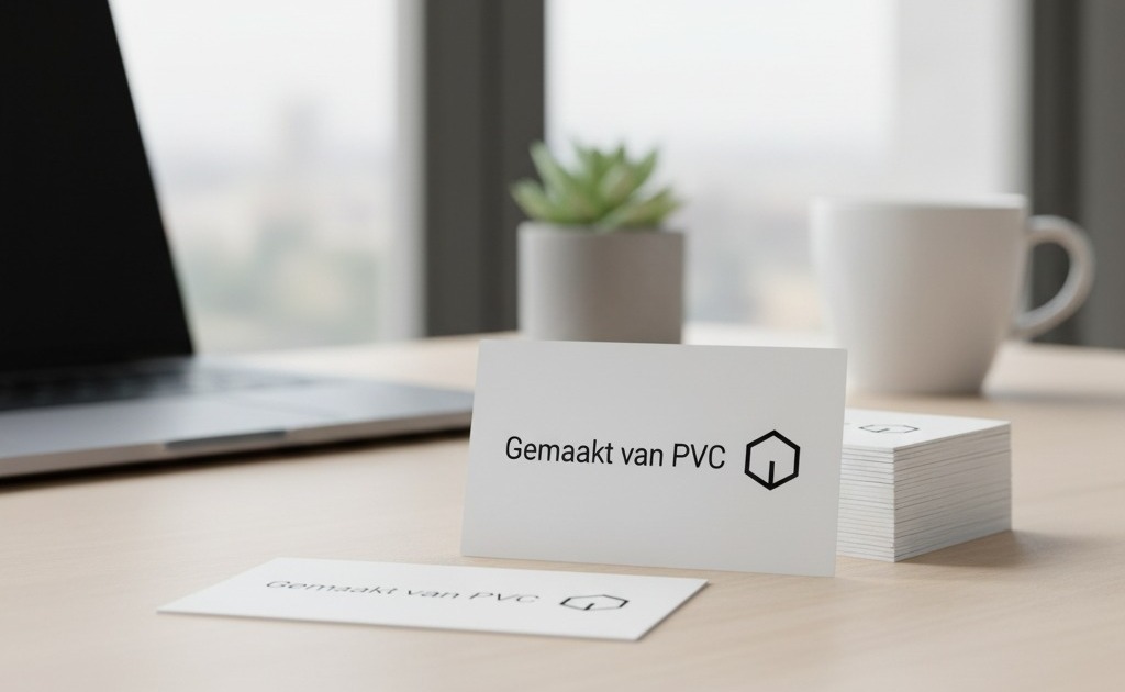 Witte plastic visitekaartjes (PVC/PET), full-color bedrukt